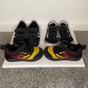 Bundle Adidas Vans Toddler Sz 8 & 9 flames stripes